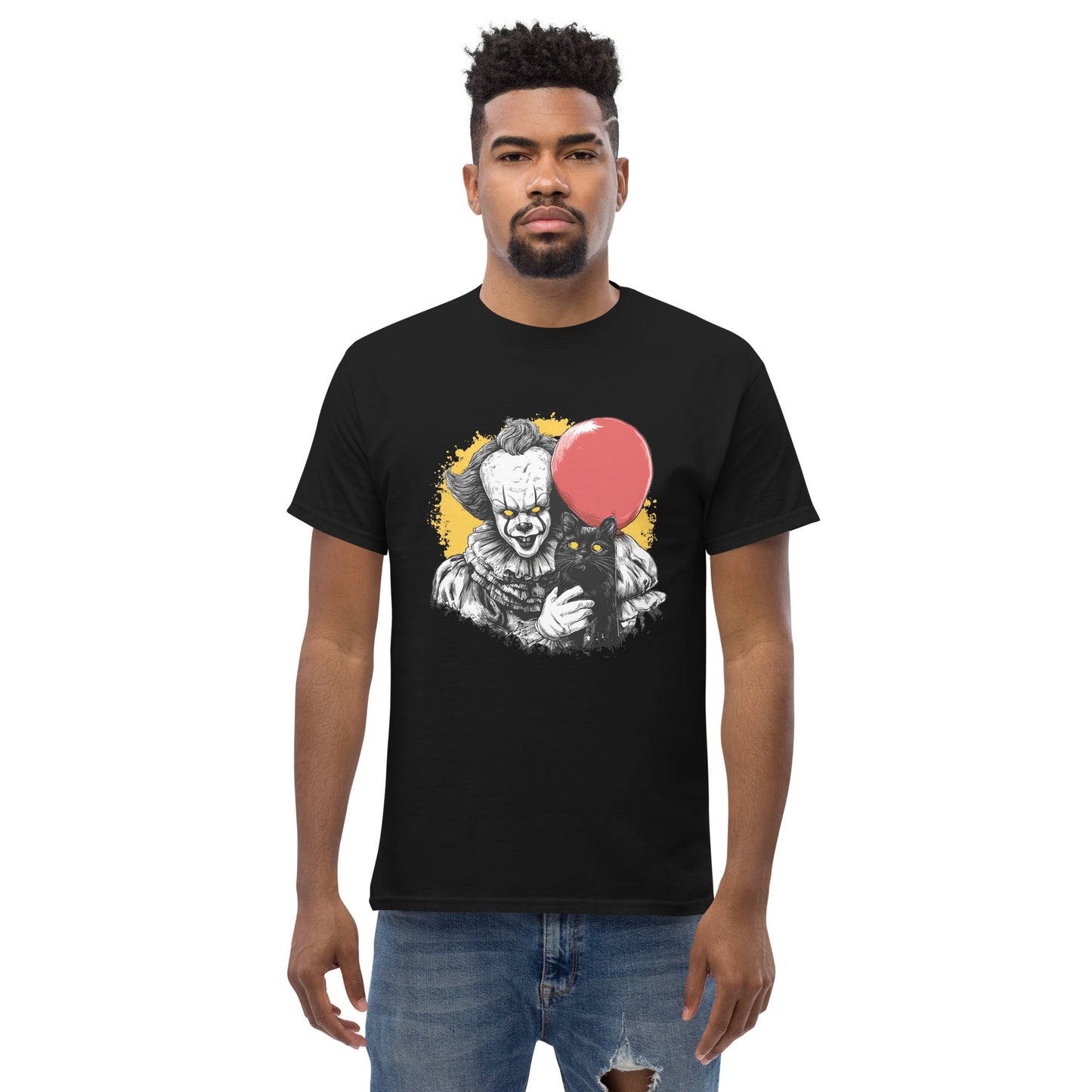 Classic Fit Pennyhorror Black Cat Halloween Tee | Pet Treasures Studio
