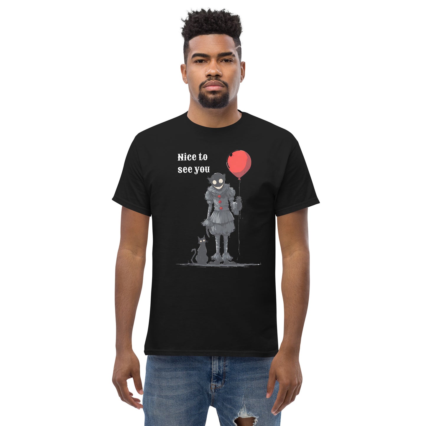 Classic Fit Nice To See You Cat Halloween Tee | Pet Treasures Studio