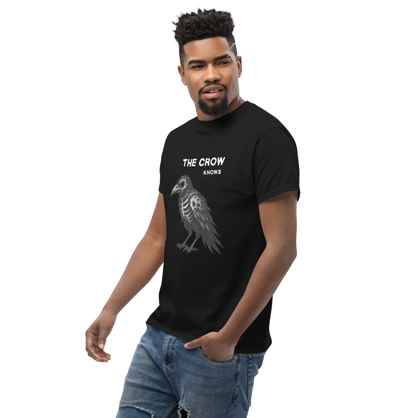 Classic Fit The Crow Knows Tee | Pet Treasures Studio