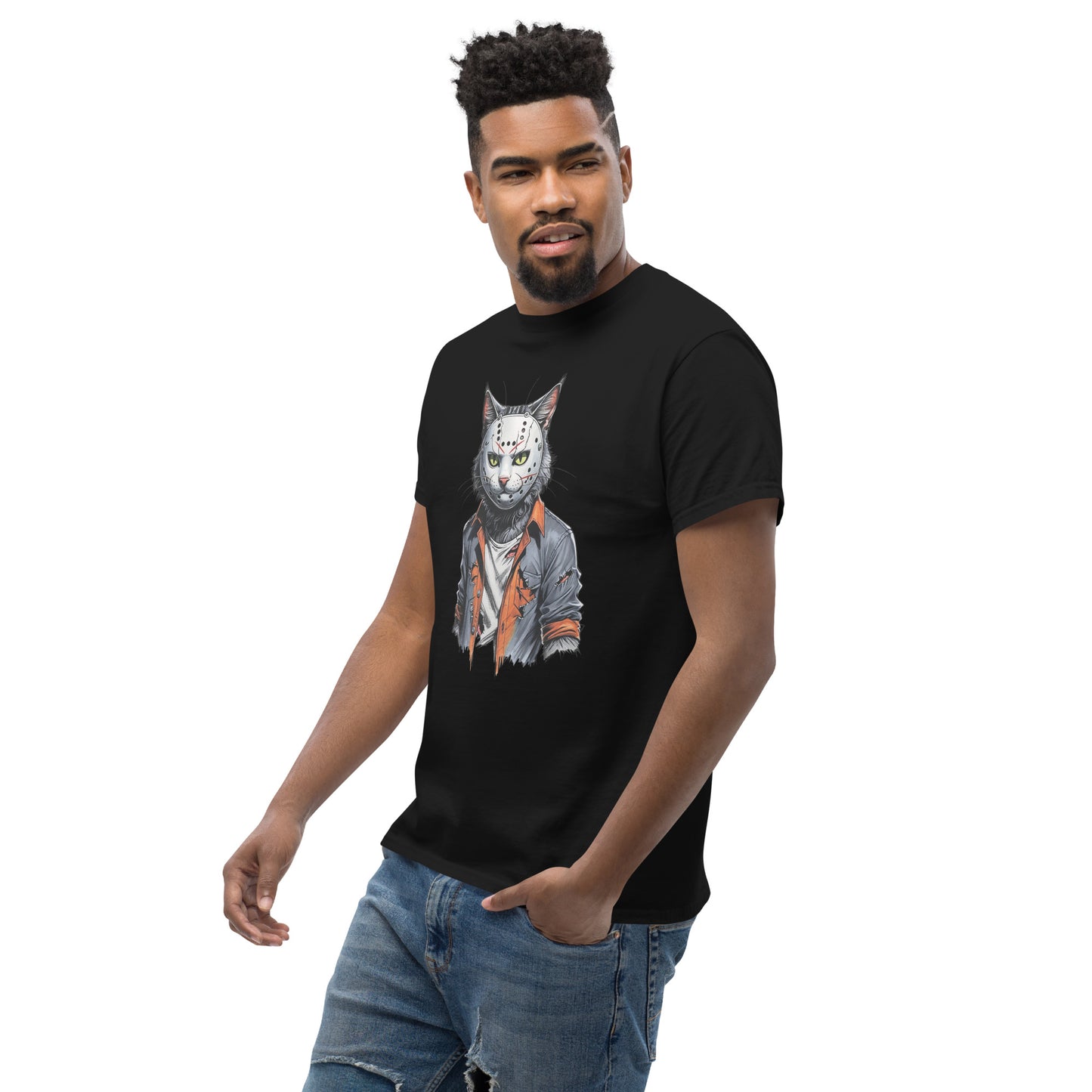 Classic Fit Jason Cat Sir Halloween Tee | Pet Treasures Studio