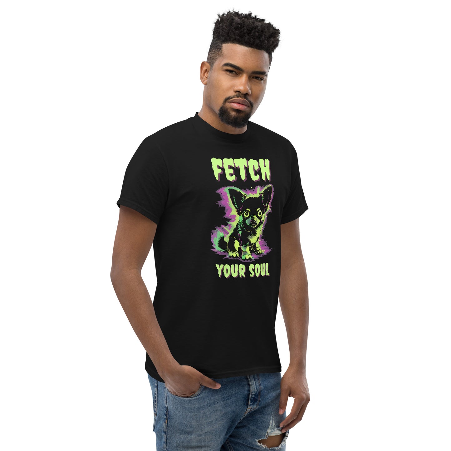 Classic Fit Fetch Your Soul Halloween Tee | Pet Treasures Studio