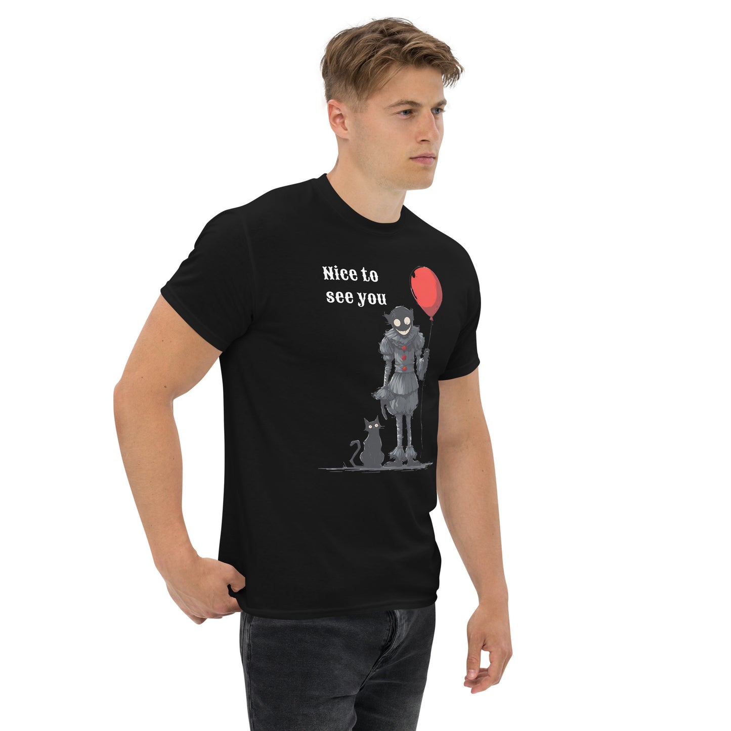 Classic Fit Nice To See You Cat Halloween Tee | Pet Treasures Studio