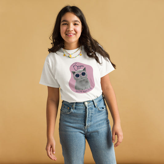 Classic Fit Bonjour Mon Amour Shirt for Kids | Pet Treasures Studio