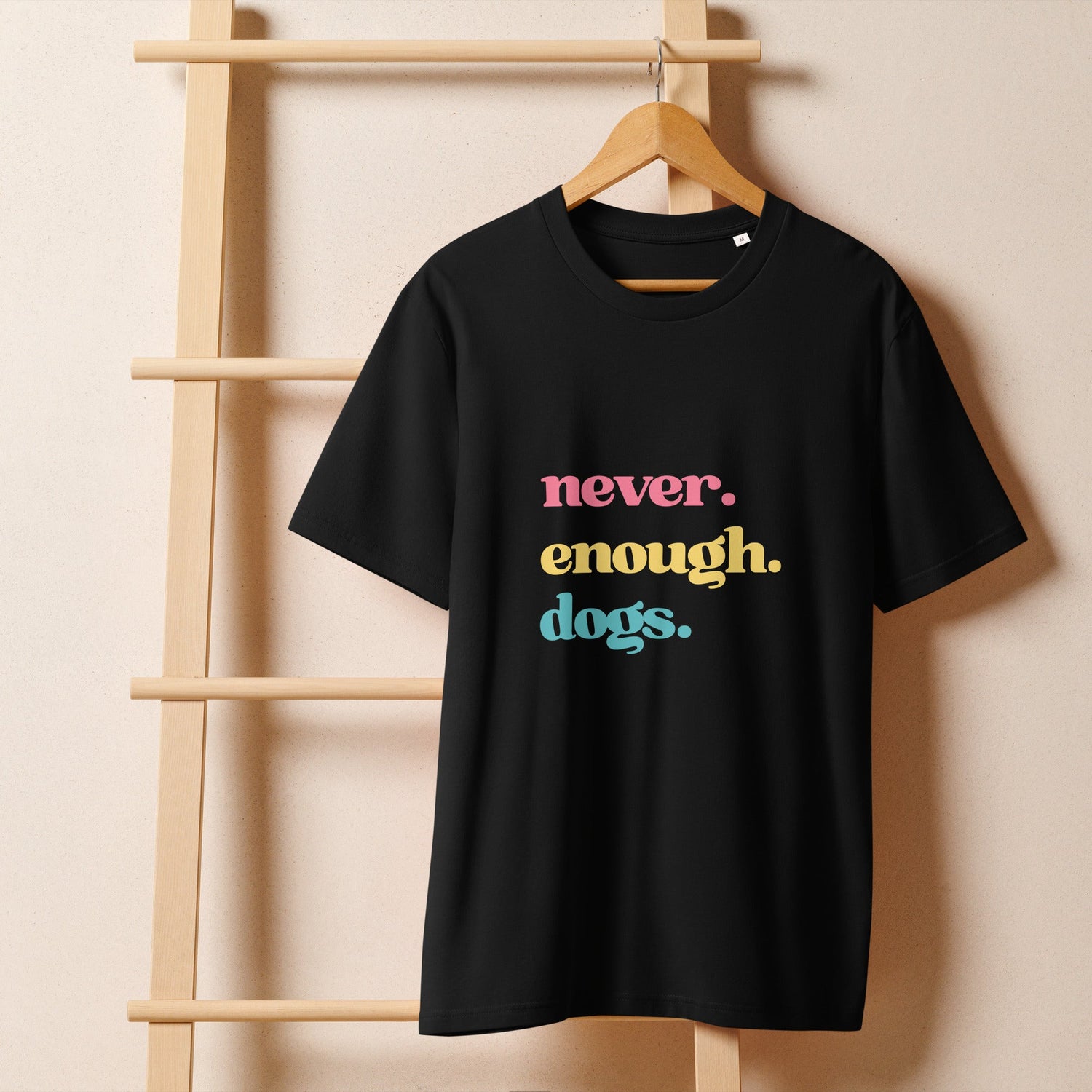 Unisex oversized pet lover t shirts featuring colorful hand-drawn dog illustration on premium white cotton