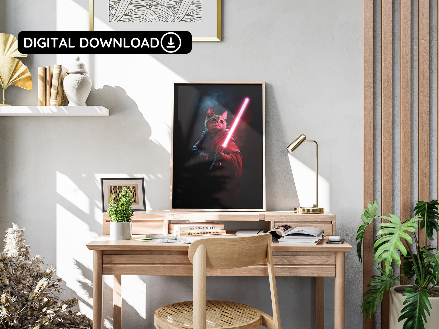 🚀 Sith Cat Digital Art – Instant Download! 🖤🐱