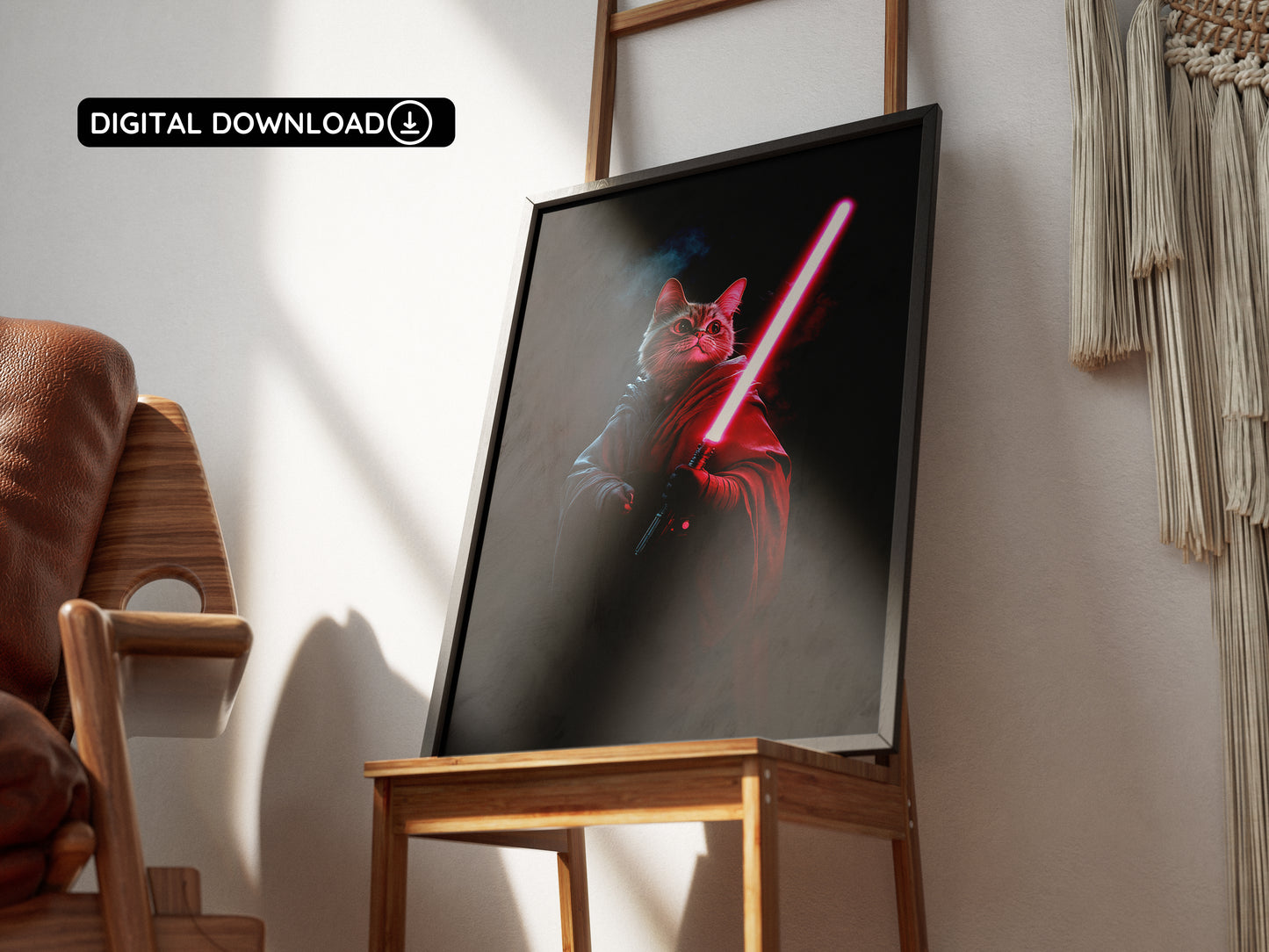 🚀 Sith Cat Digital Art – Instant Download! 🖤🐱