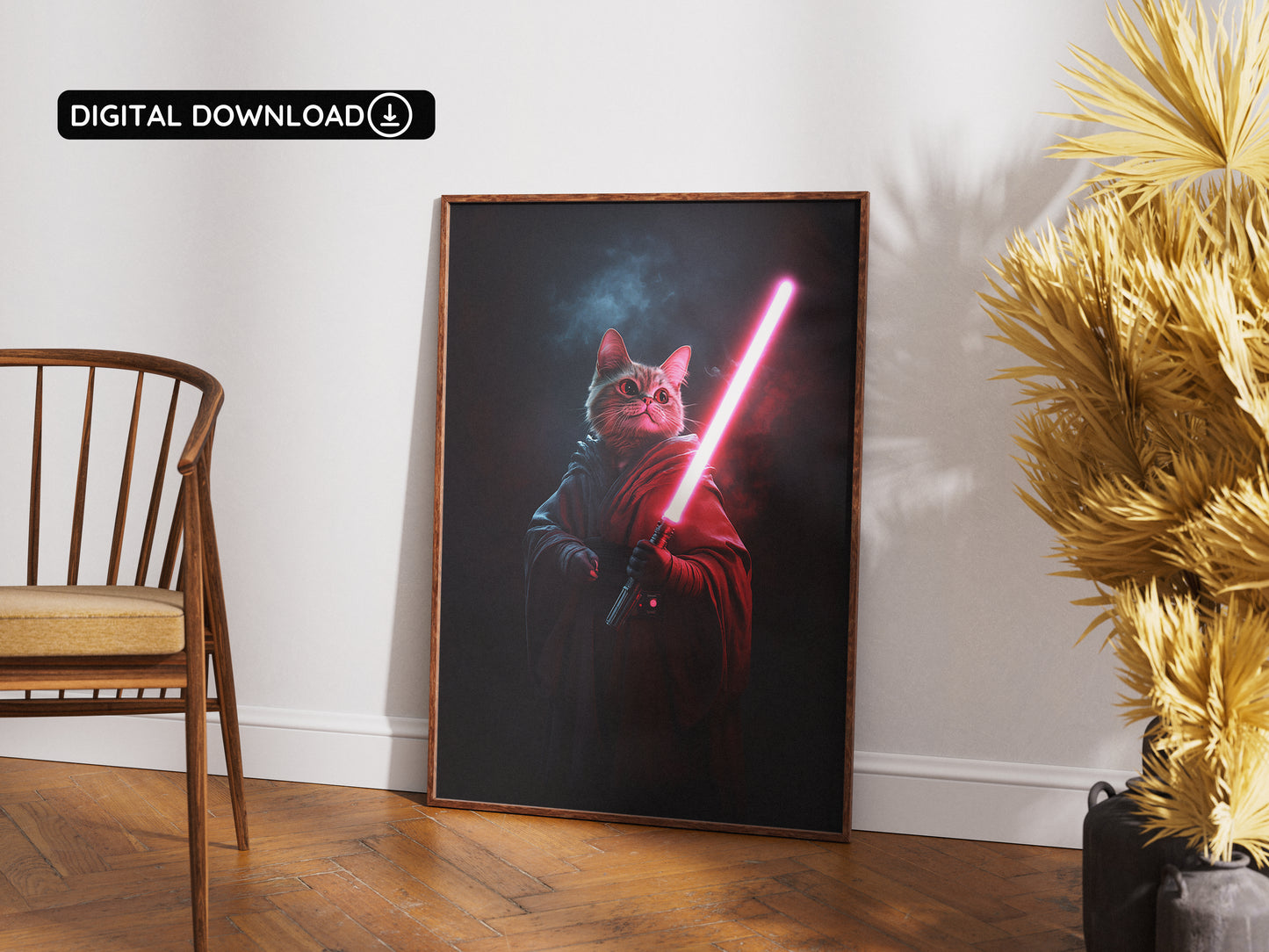 🚀 Sith Cat Digital Art – Instant Download! 🖤🐱