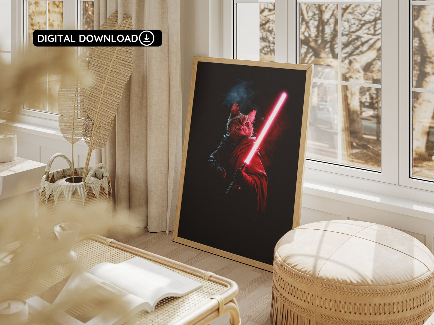 🚀 Sith Cat Digital Art – Instant Download! 🖤🐱