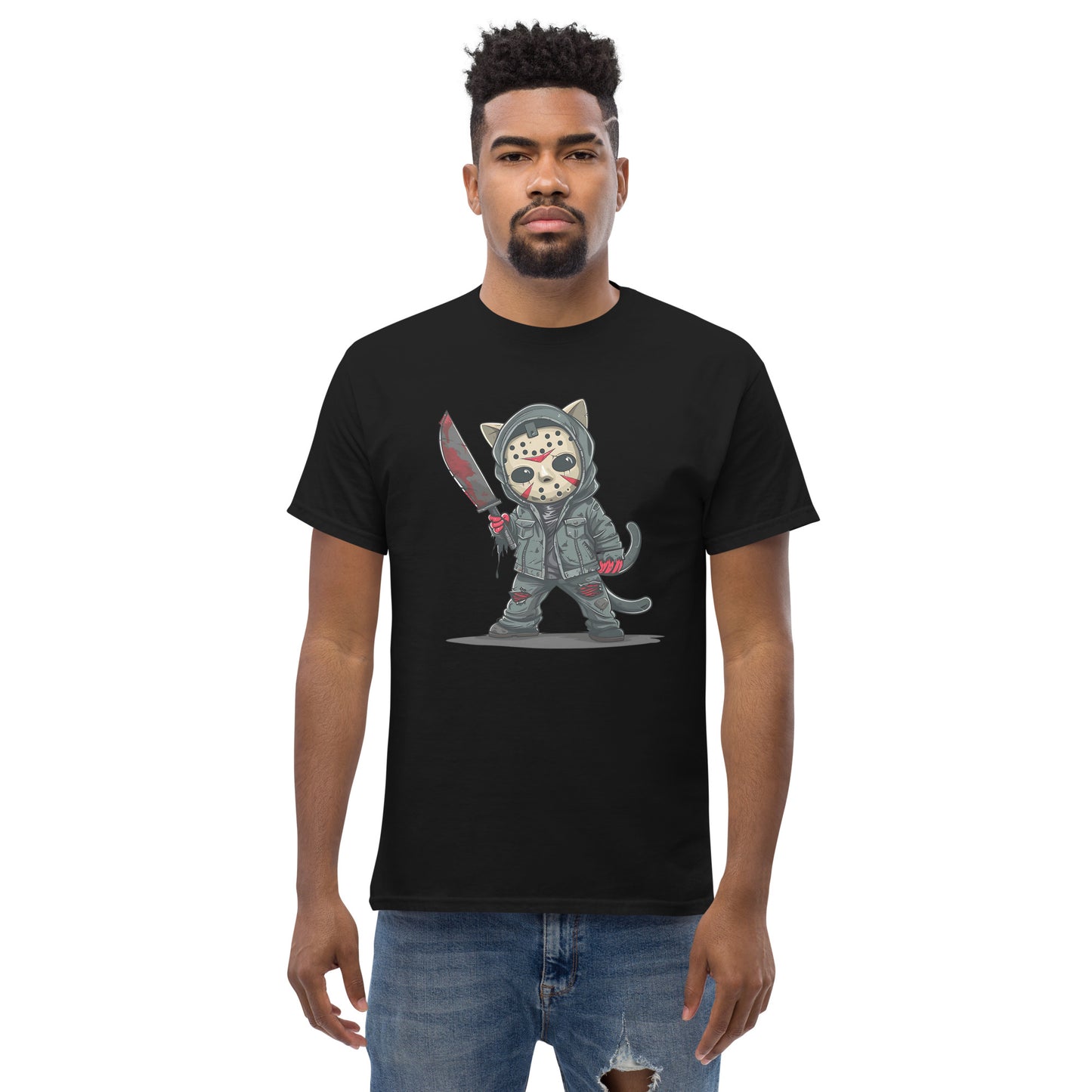 Classic Fit Jason Cat Halloween Tee | Pet Treasures Studio