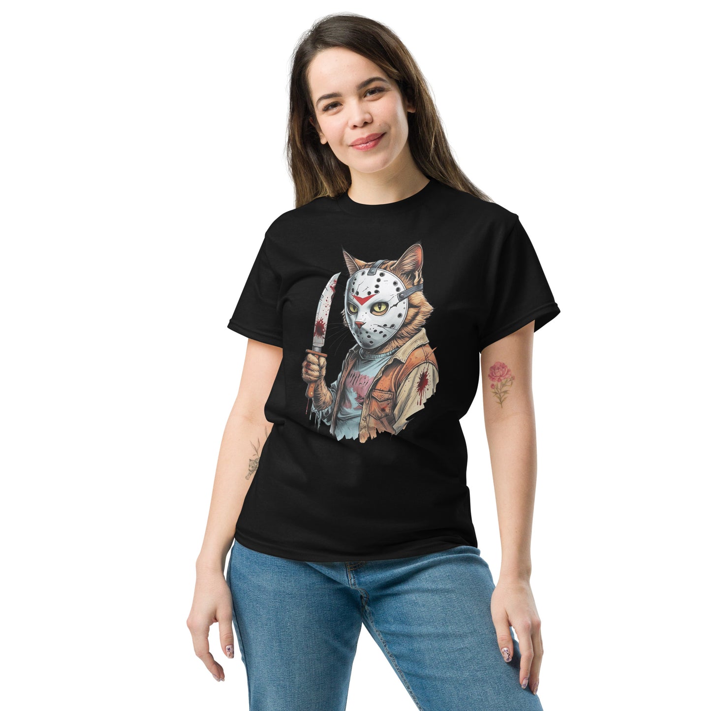 Classic Fit Jason Tabby Cat Halloween Tee | Pet Treasures Studio