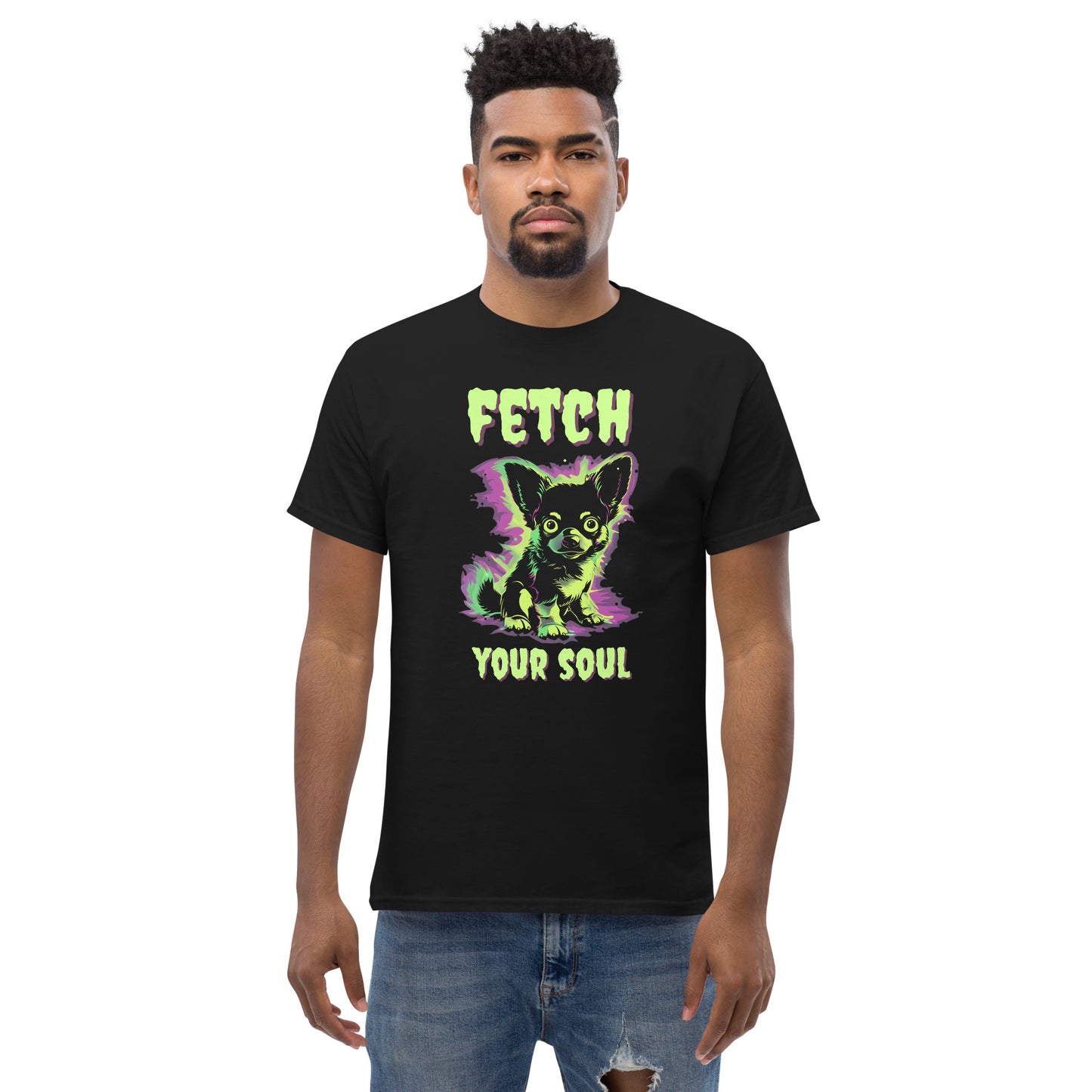 Classic Fit Fetch Your Soul Halloween Tee | Pet Treasures Studio