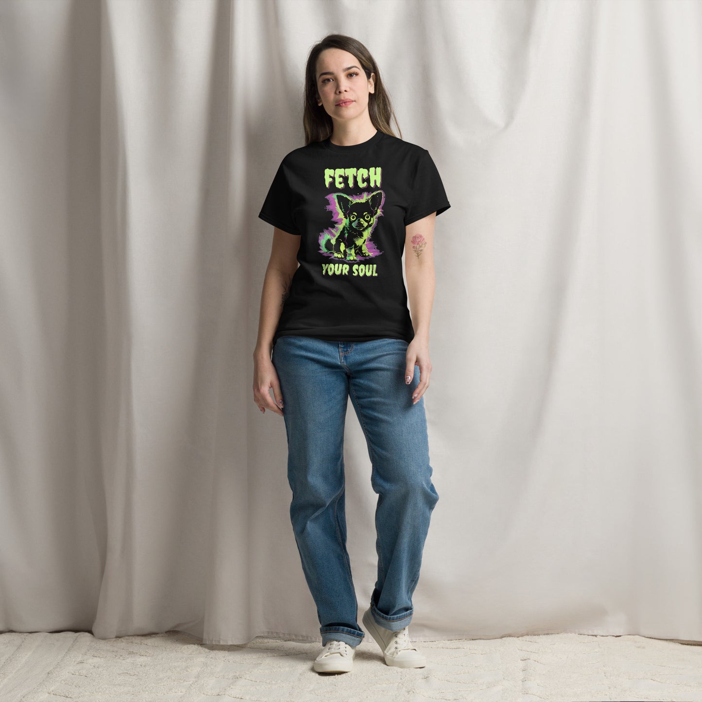 Classic Fit Fetch Your Soul Halloween Tee | Pet Treasures Studio