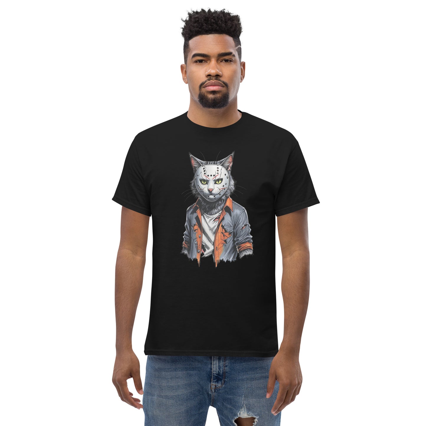 Classic Fit Jason Cat Sir Halloween Tee | Pet Treasures Studio