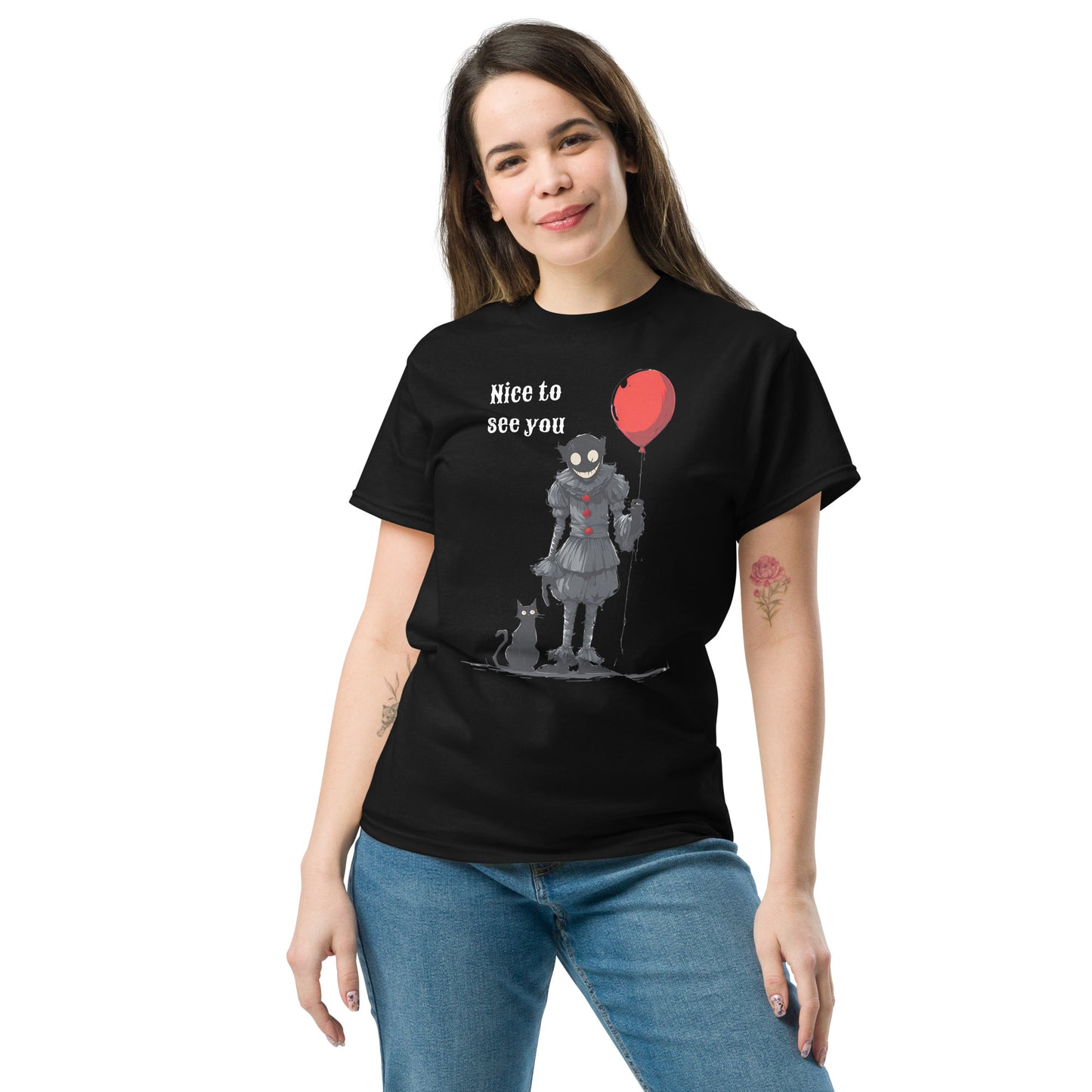Classic Fit Nice To See You Cat Halloween Tee | Pet Treasures Studio