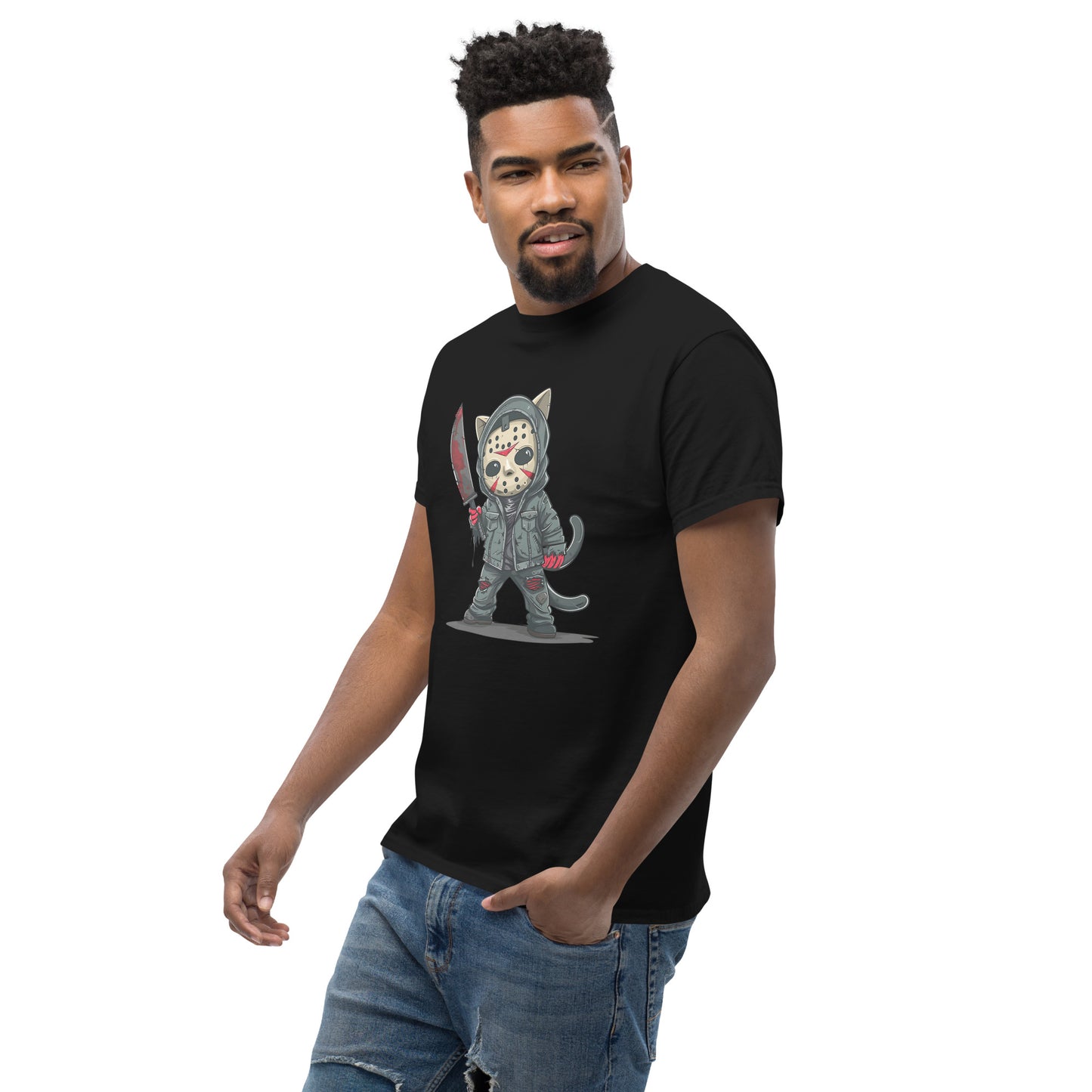 Classic Fit Jason Cat Halloween Tee | Pet Treasures Studio