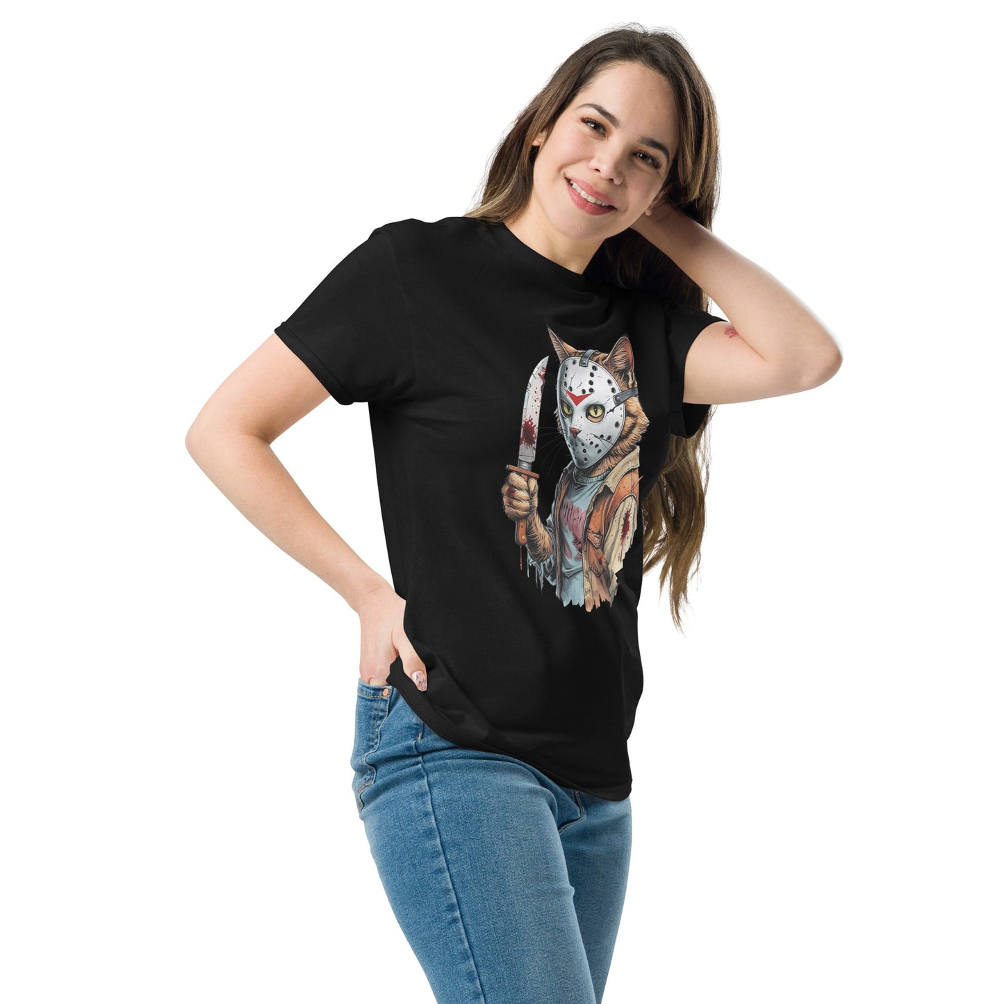 Classic Fit Jason Tabby Cat Halloween Tee | Pet Treasures Studio
