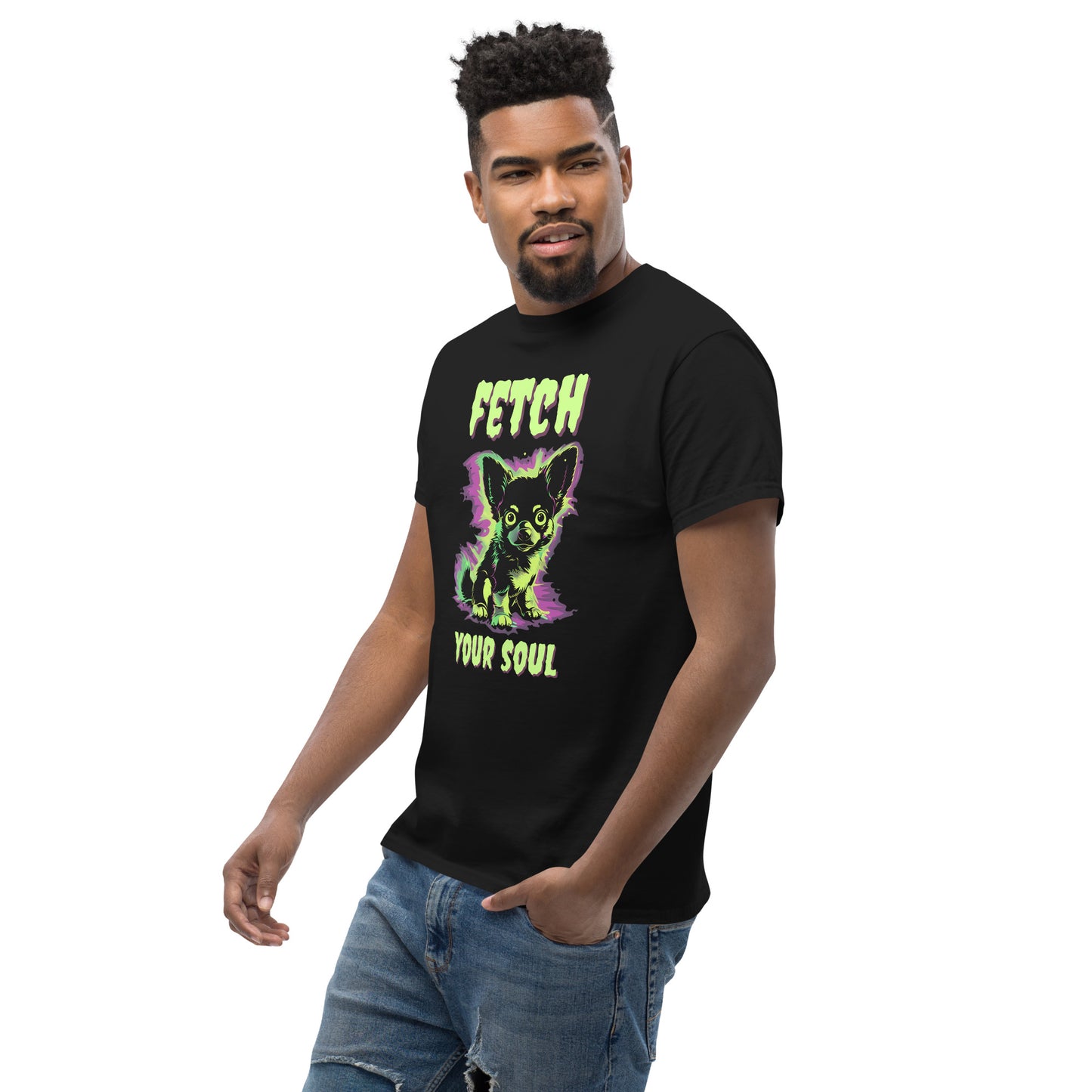 Classic Fit Fetch Your Soul Halloween Tee | Pet Treasures Studio