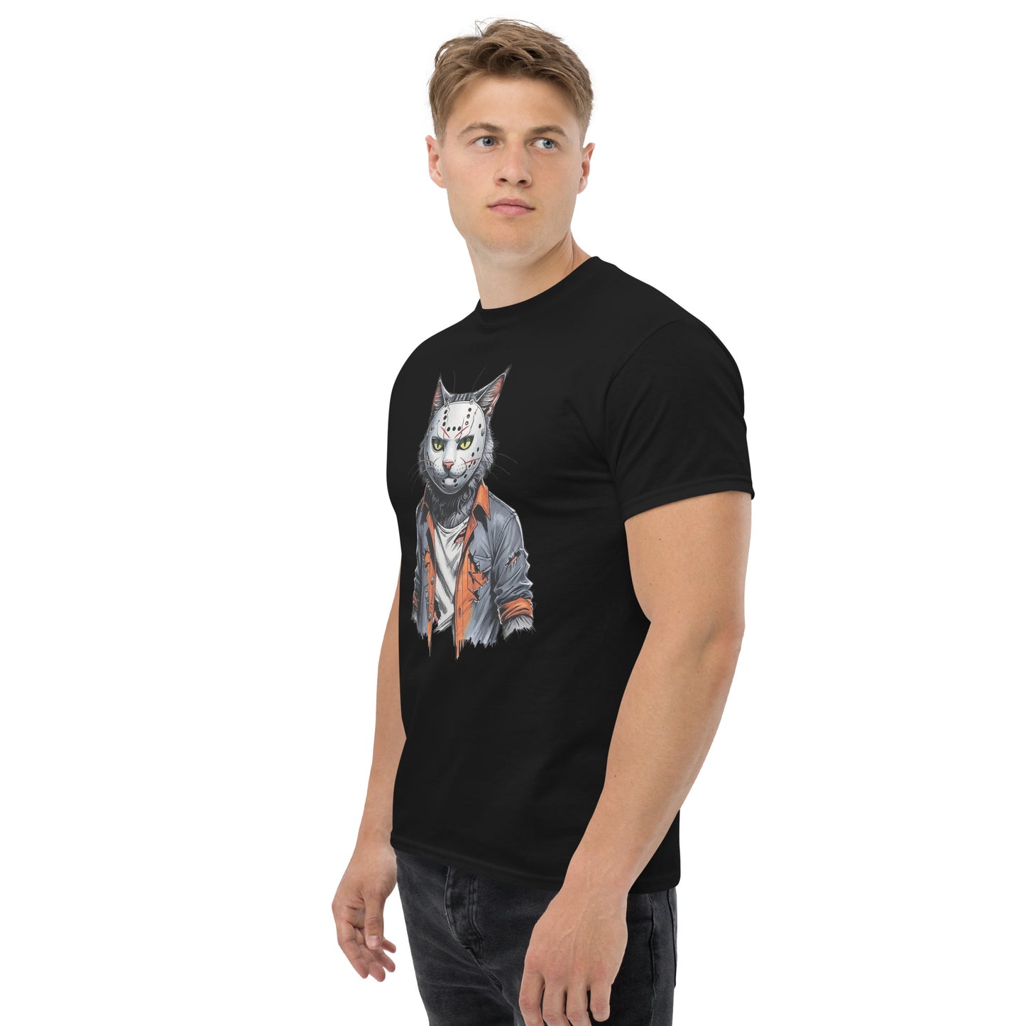 Classic Fit Jason Cat Sir Halloween Tee | Pet Treasures Studio