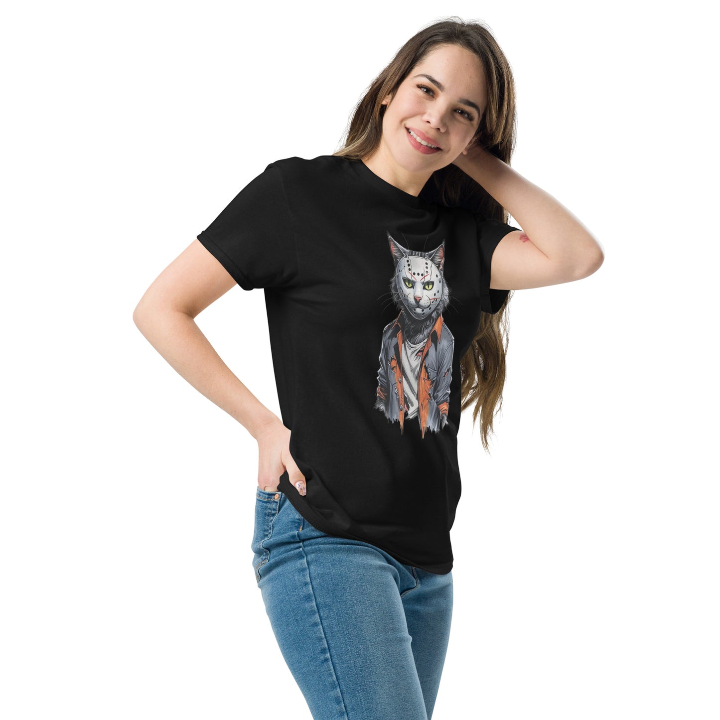 Classic Fit Jason Cat Sir Halloween Tee | Pet Treasures Studio