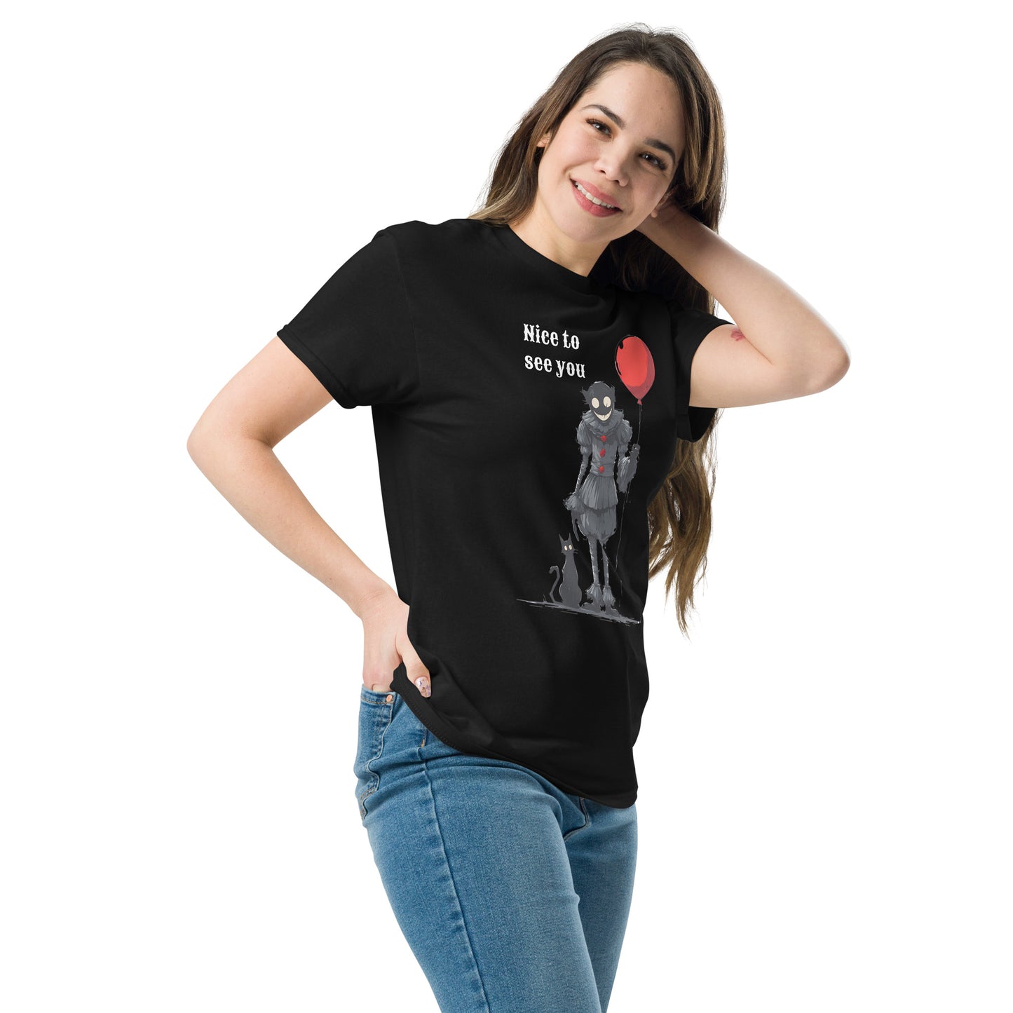 Classic Fit Nice To See You Cat Halloween Tee | Pet Treasures Studio