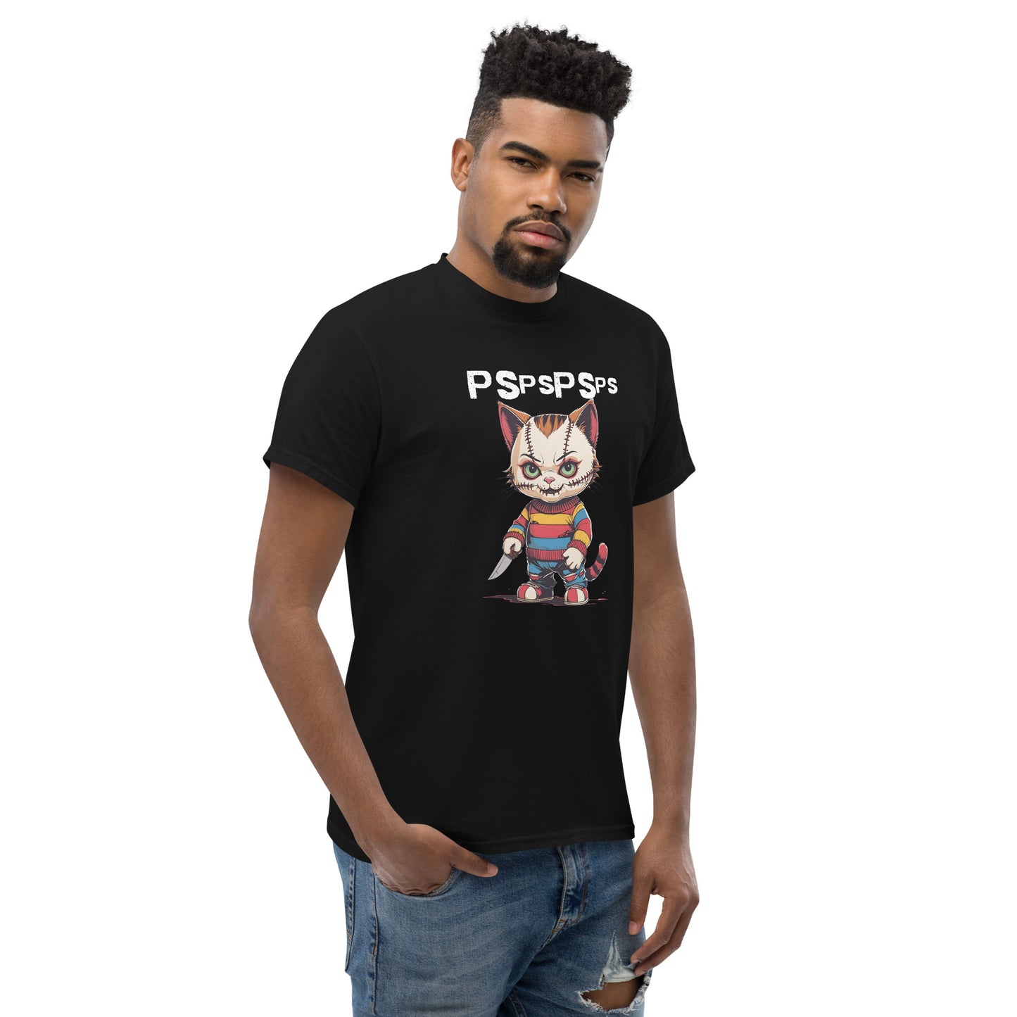 Classic Fit PsPsPs Halloween Tee | Pet Treasures Studio