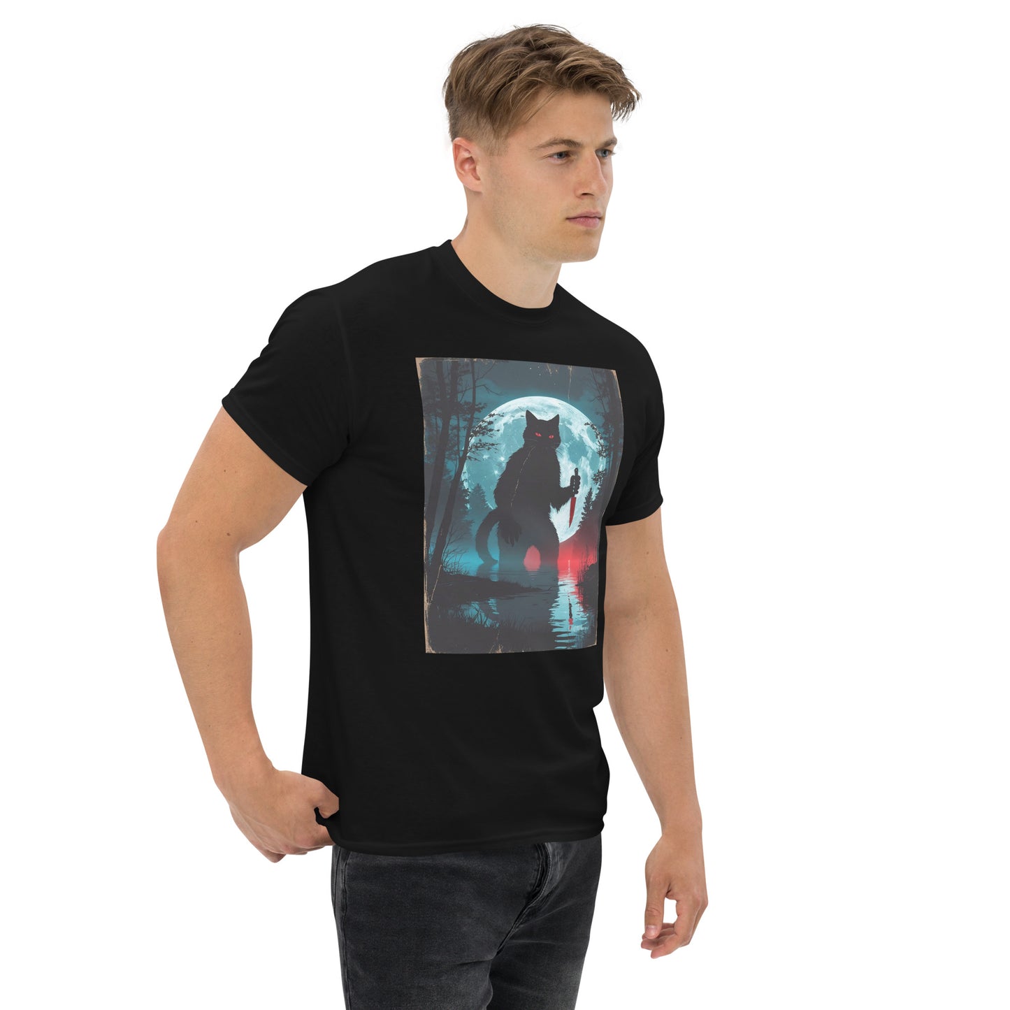 Classic Fit Killer Cat Halloween Tee | Pet Treasures Studio