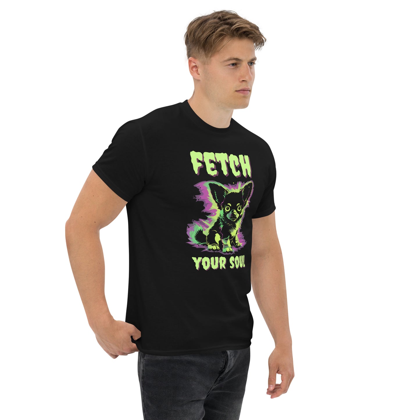 Classic Fit Fetch Your Soul Halloween Tee | Pet Treasures Studio