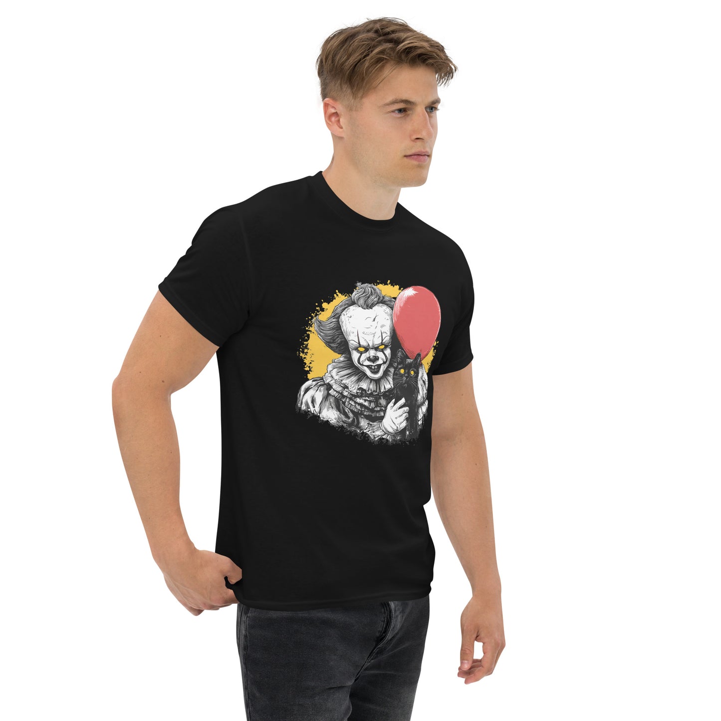 Classic Fit Pennyhorror Black Cat Halloween Tee | Pet Treasures Studio