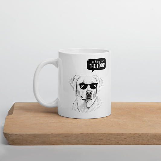 Pet Treasures Studio funny labrador mug with a cool labrador wearing sunglasses and text on white ceramic