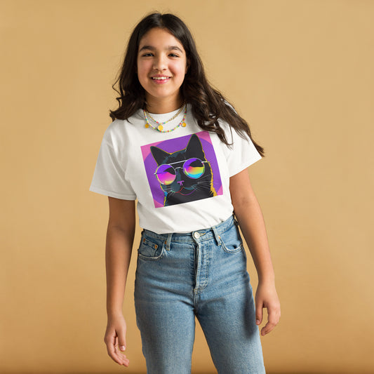 Classic Fit Kids Shirt Cat in Sunglasses  | Pet Treasures Studio